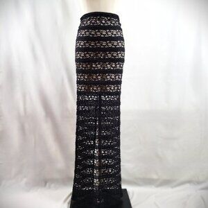 Alice + Olivia Black Lace Maxi Skirt - Size 4